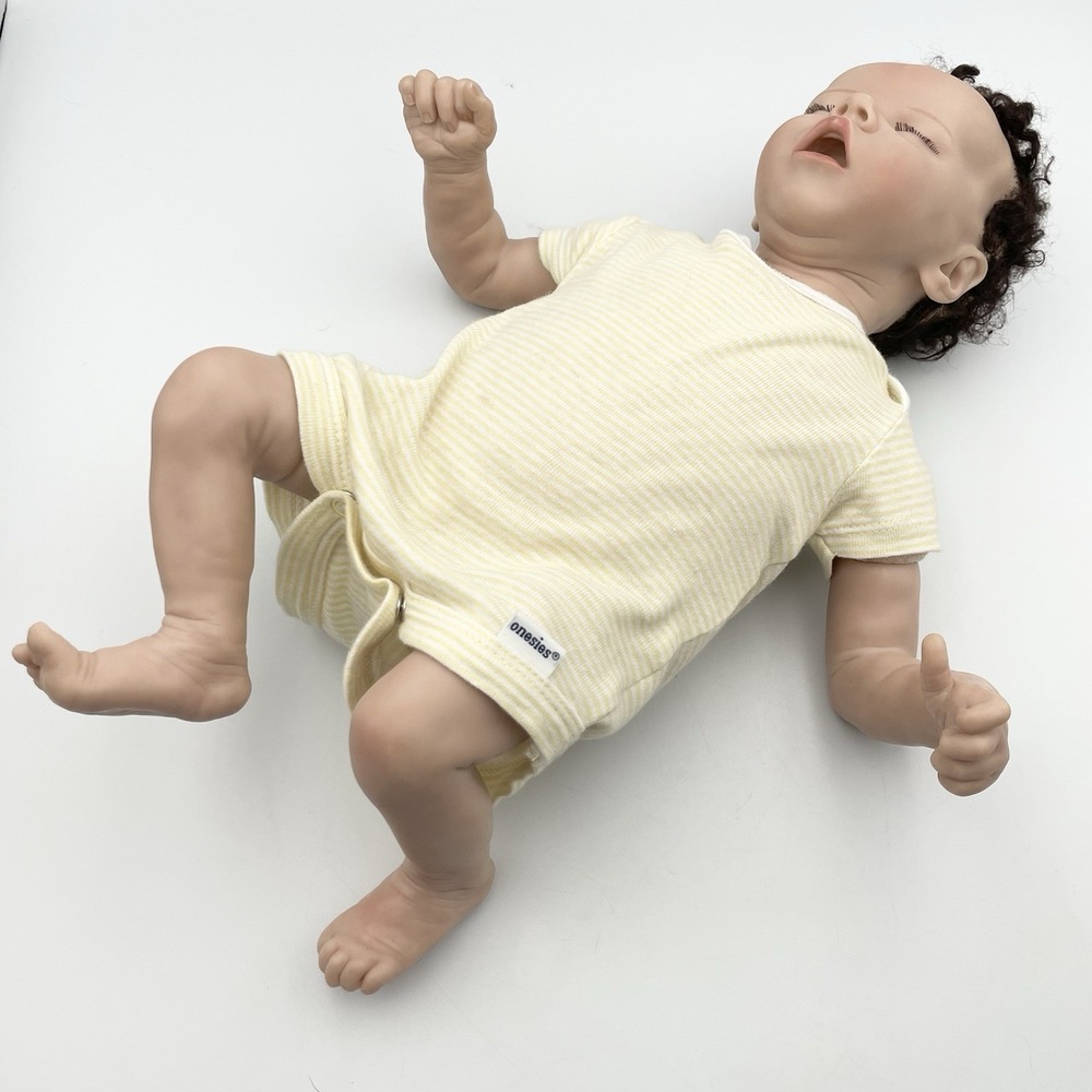 Realistic Reborn Style Baby Doll 16" Silicone Vinyl Limbs Soft Body‎ Open Mouth